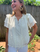 Soft White Layered Top