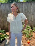 Soft White Layered Top