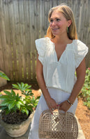 Layered Ruffle Poplin Top