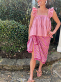 Pink Ruffle Babydoll Top