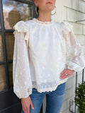 White /Ivory Embroidered Top