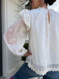 White /Ivory Embroidered Top