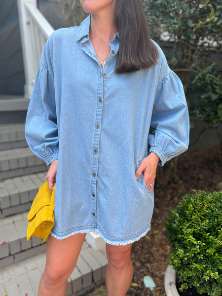 Chambray Button Down Dress