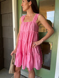 Pink Tiered Dress