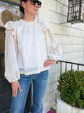 White /Ivory Embroidered Top